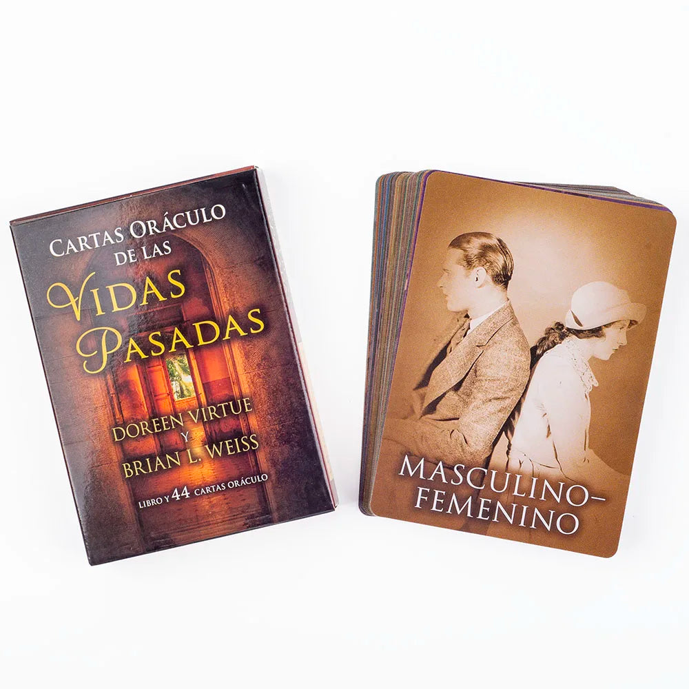 Oráculo de Vidas Pasadas – Doreen Virtue & Brian Weiss (44 Cartas en Español) + Mensaje Angelical Personalizado
