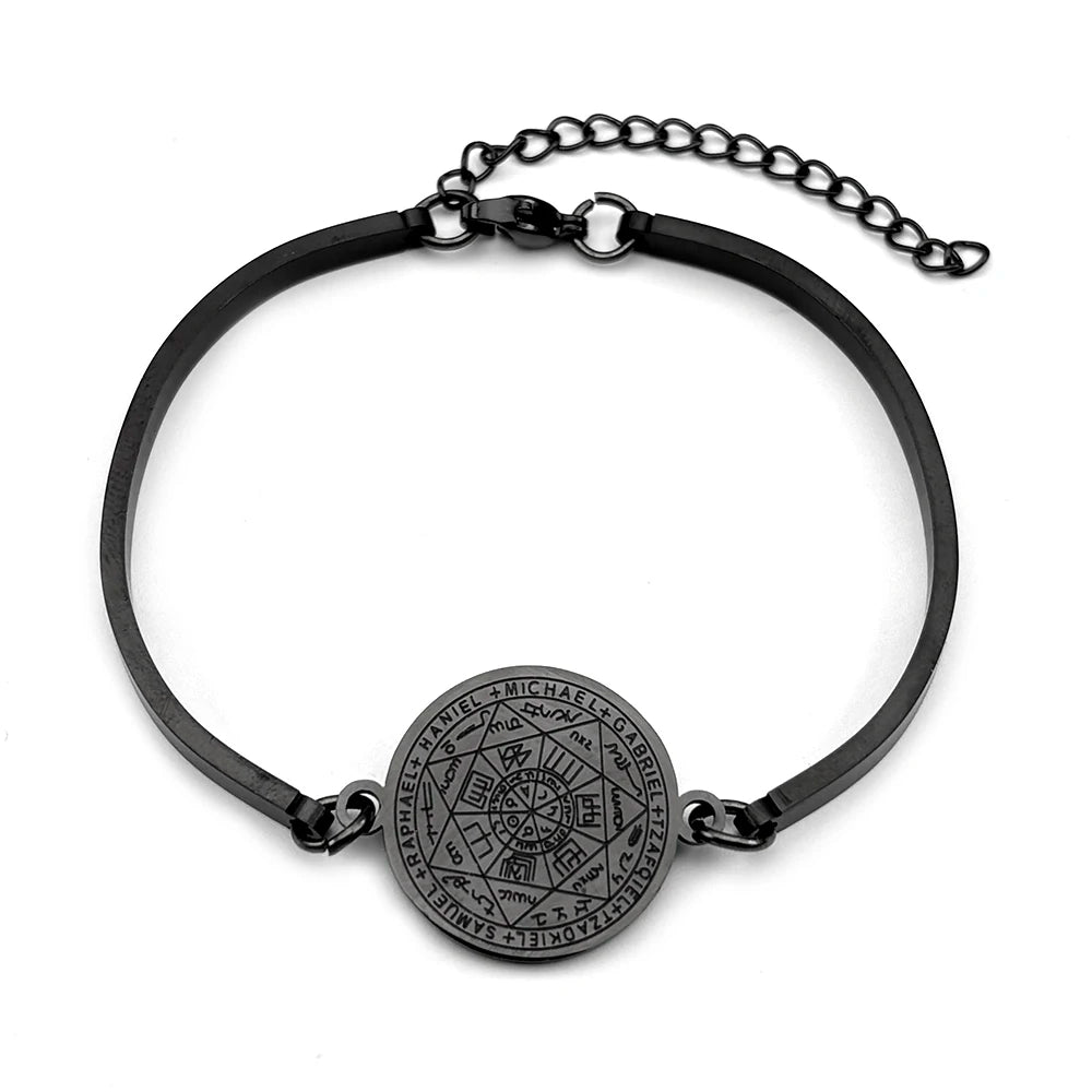 Brazalete Sagrado Sello de los 7 Arcángeles — Acero Inoxidable Consagrado