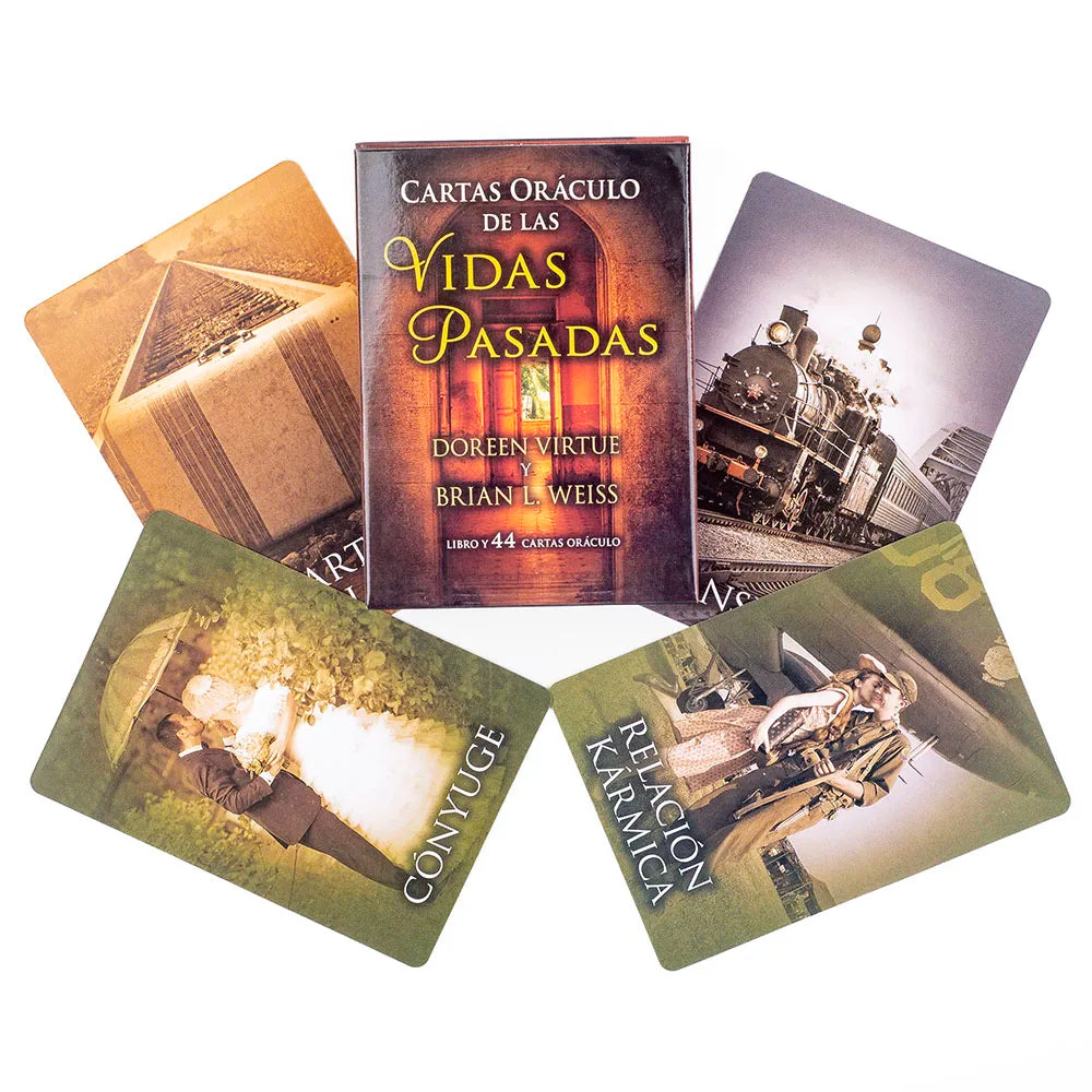 Oráculo de Vidas Pasadas – Doreen Virtue & Brian Weiss (44 Cartas en Español) + Mensaje Angelical Personalizado