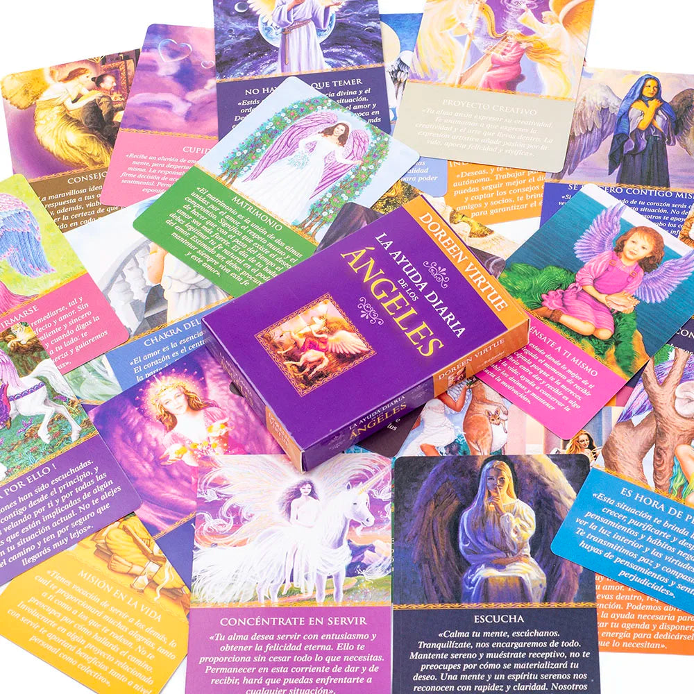 Oráculo Guía Diaria de Tus Ángeles (44 Cartas en Español) + Regalo Espiritual